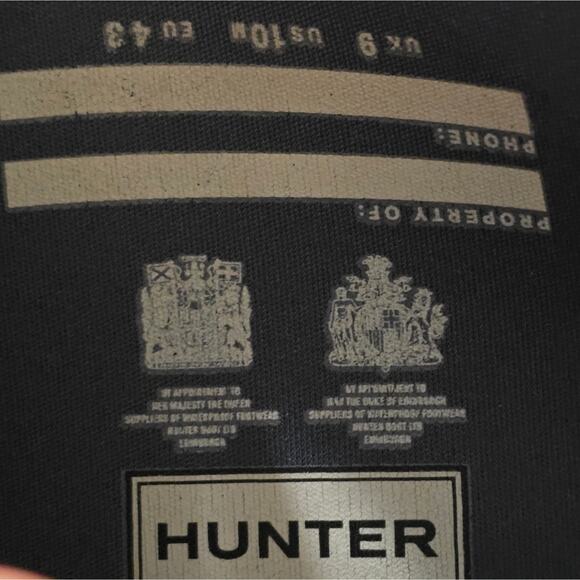 Hunter Original Grey Tall Rain Boots Wellies Size 10 - Picture 12 of 14